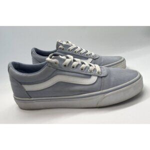 VANS Skate Shoes Womens 8.5 Blue Old Skool Low Lace Up Canvas Sneakers 500714